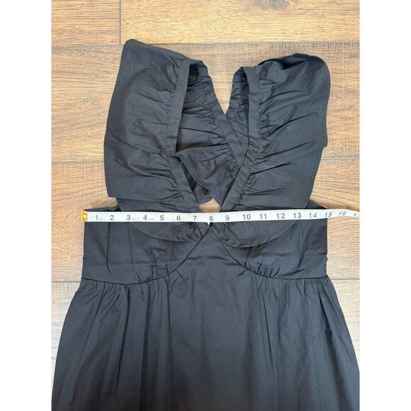 NWT Mott50 Serena Ruffle V-Neck Maxi Dress Sun Protection Black Sz Small - Picture 11 of 12